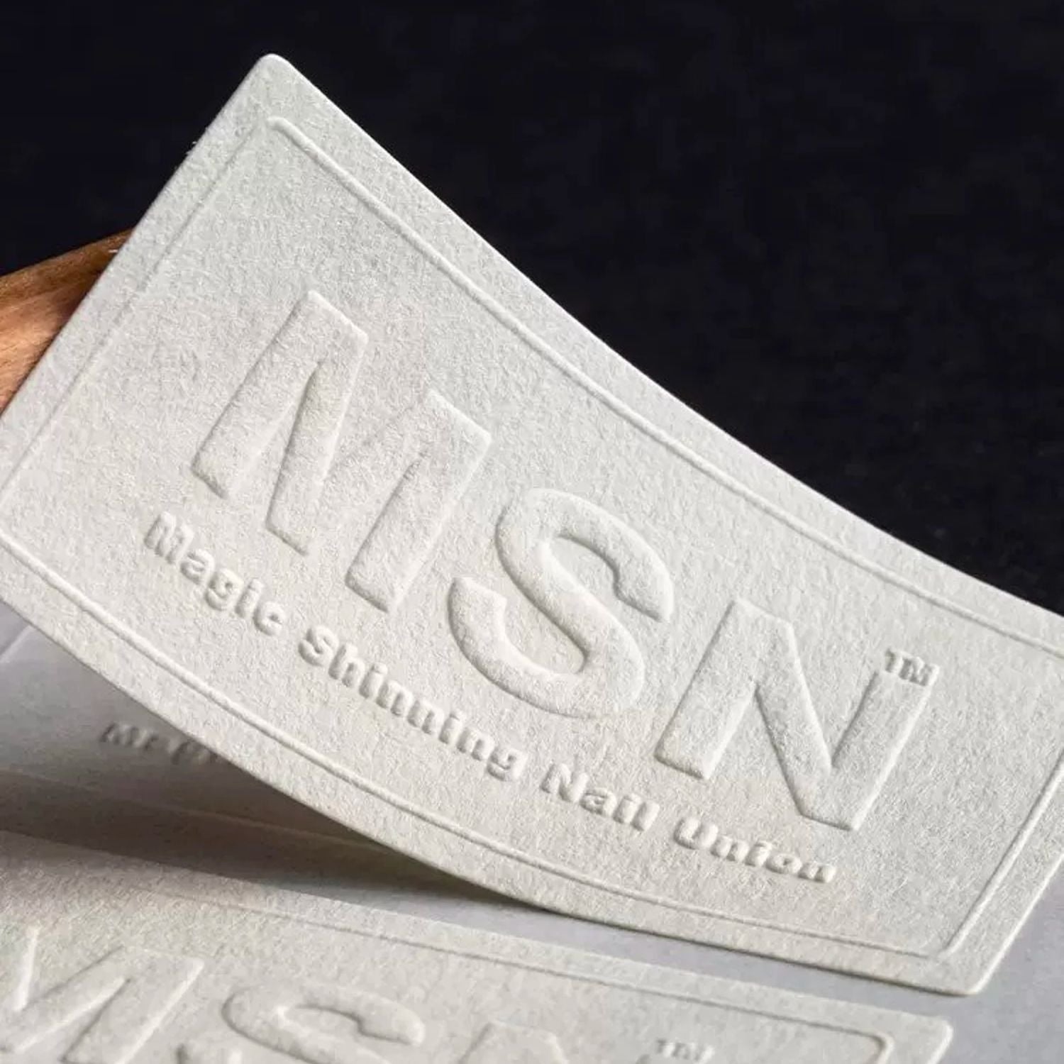 Custom Embossed Textured Sticker - Eco-Friendly Branding Label4