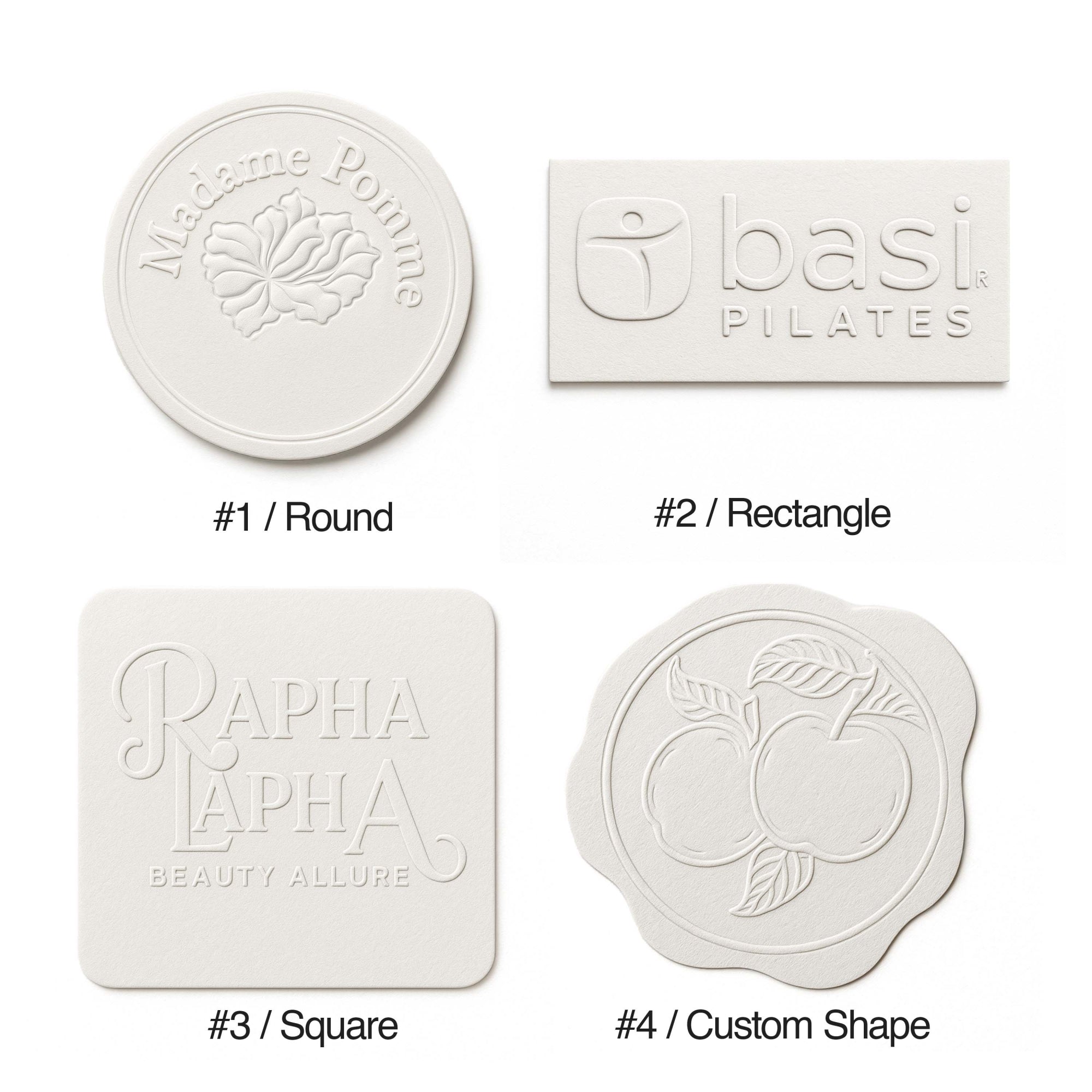 Custom Embossed Textured Sticker - Eco-Friendly Branding Label6