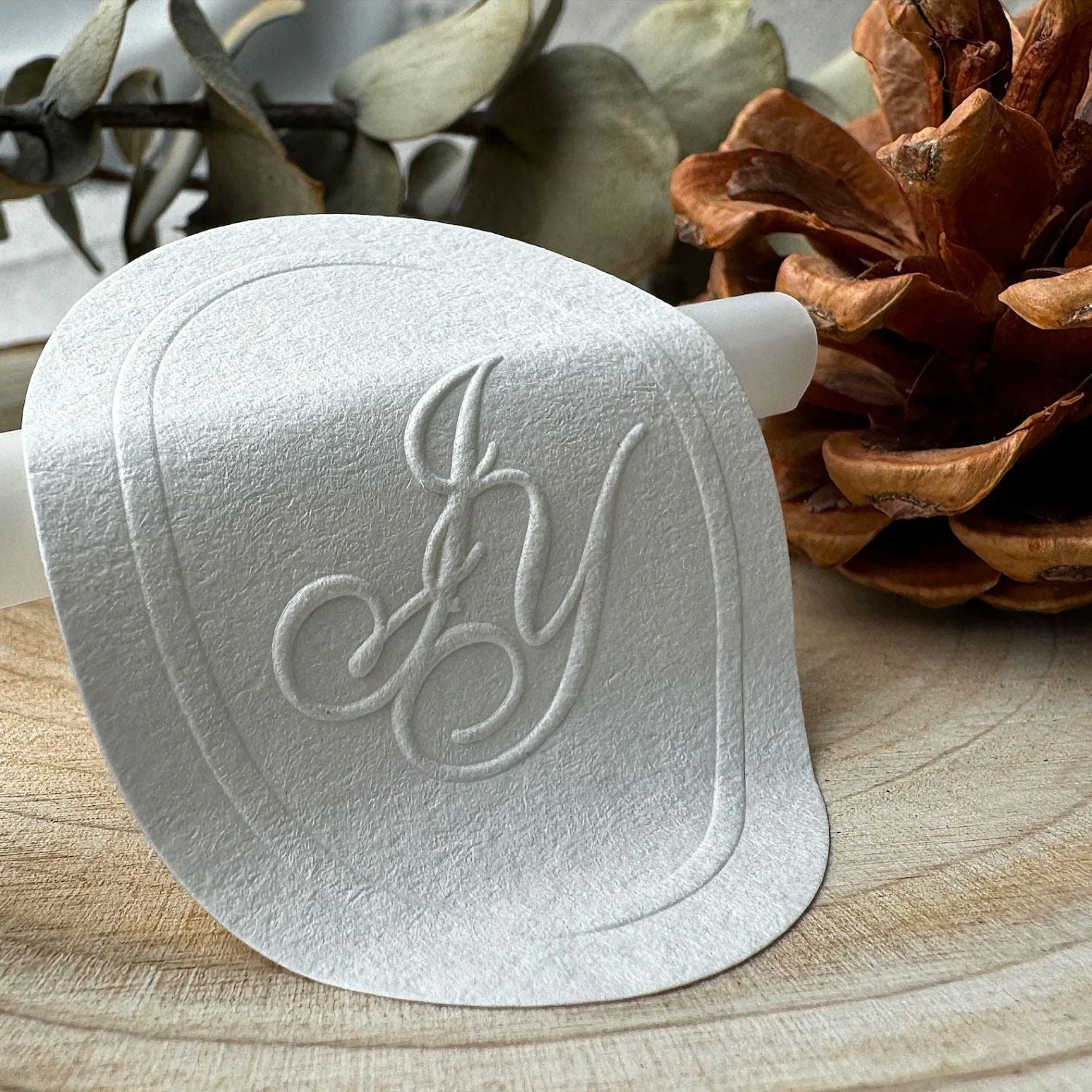 Custom Embossed Textured Sticker - Eco-Friendly Branding Label84