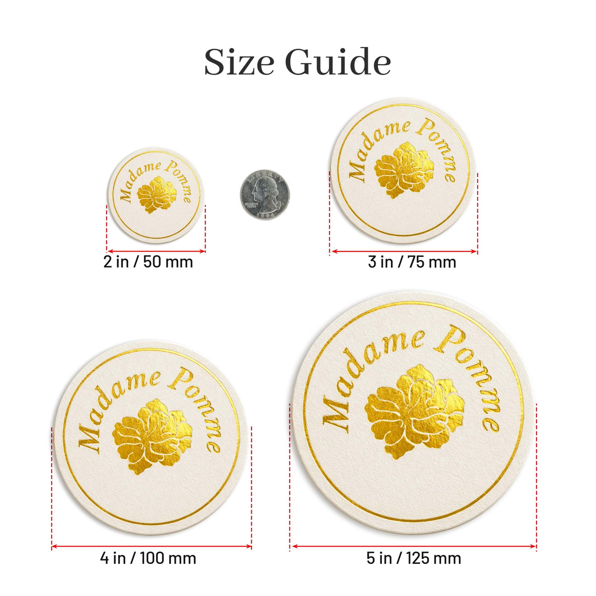 Custom Gold Foil Textured Stickers
