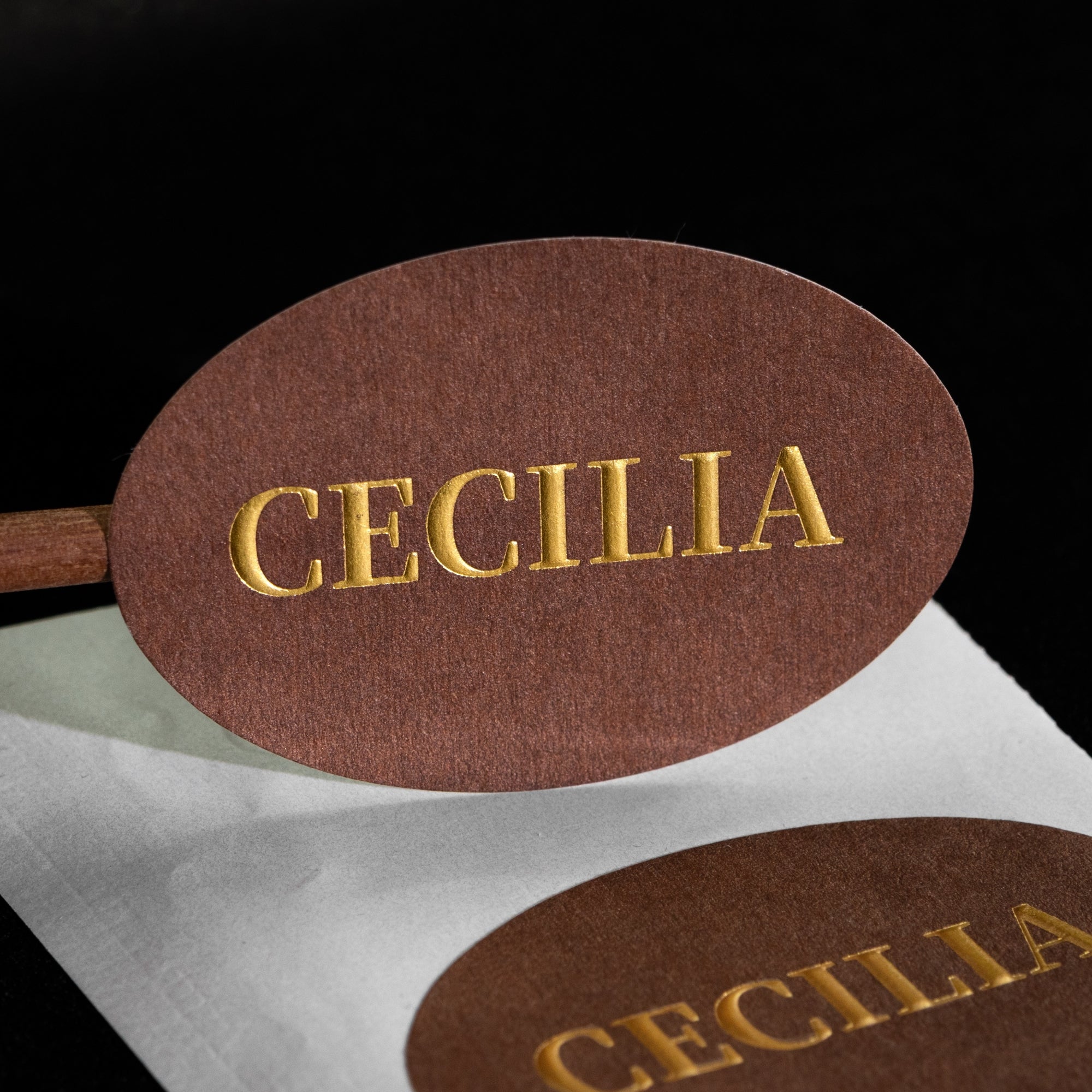 Custom Tree Bark Foil Stickers - 3D Embossed Branding Labels for Luxury Packaging5