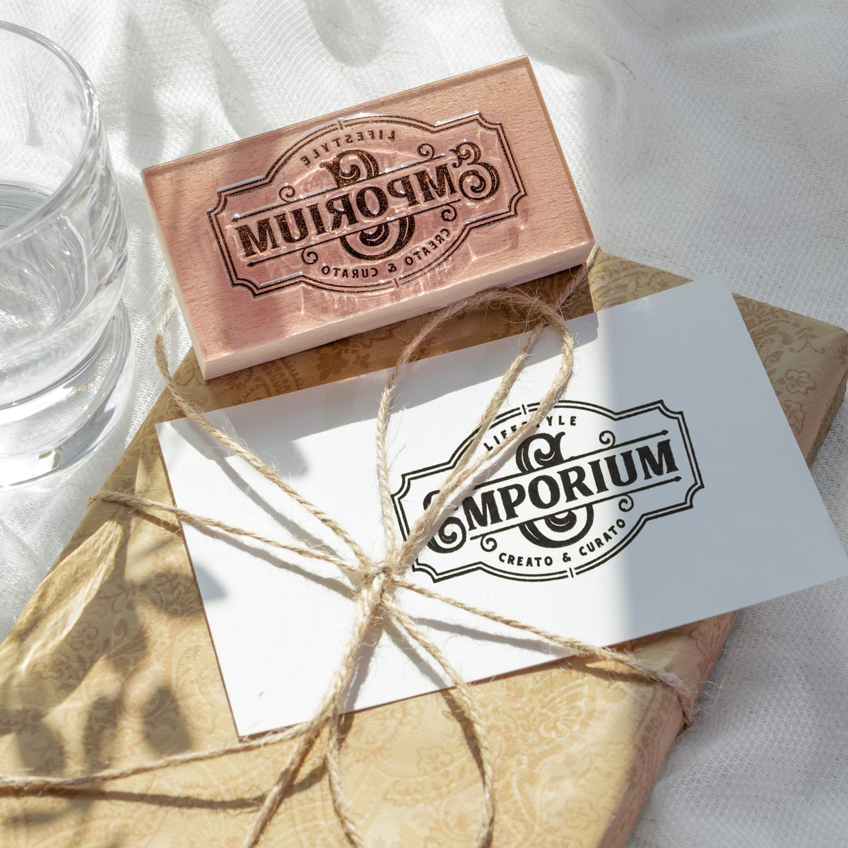 Personalisierte Holz-Gummistempel für Geschäft & Handwerk mit Ihrem Logo : Artwork12