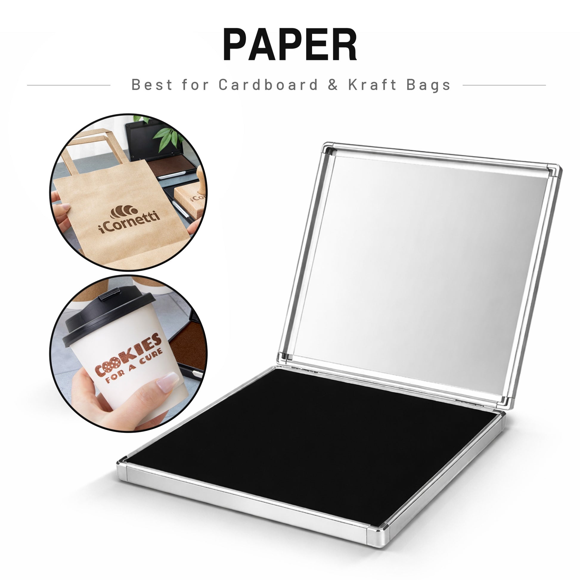 Extra Large Quick-Dry Multi-Color Ink Pad with Metal Case25