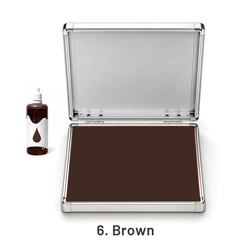 Extra Large Quick-Dry Multi-Color Ink Pad with Metal Case6