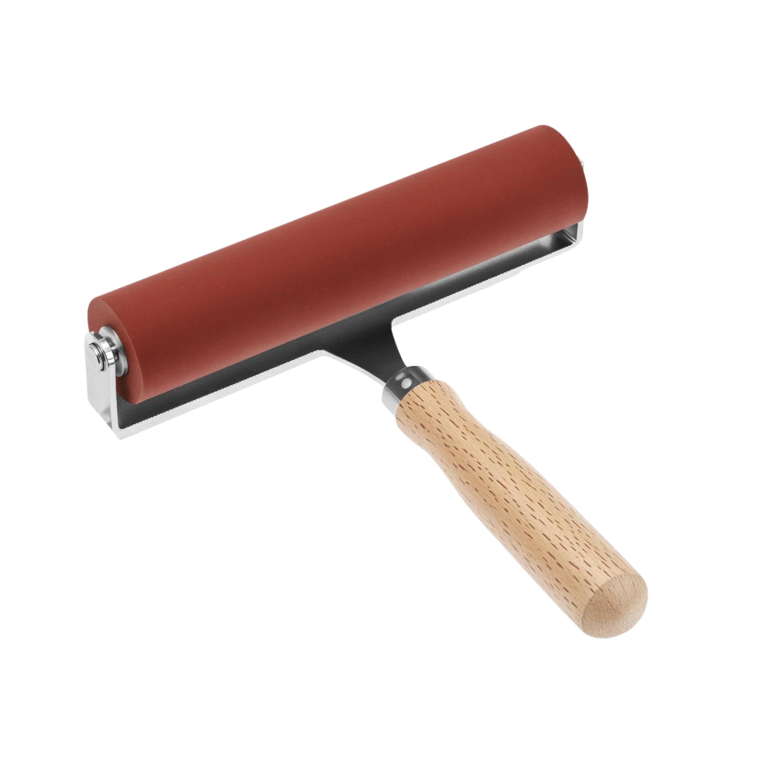 Hard Rubber Brayer Roller - Wood Handle Ink Roller for Gluing Application & Stamping6