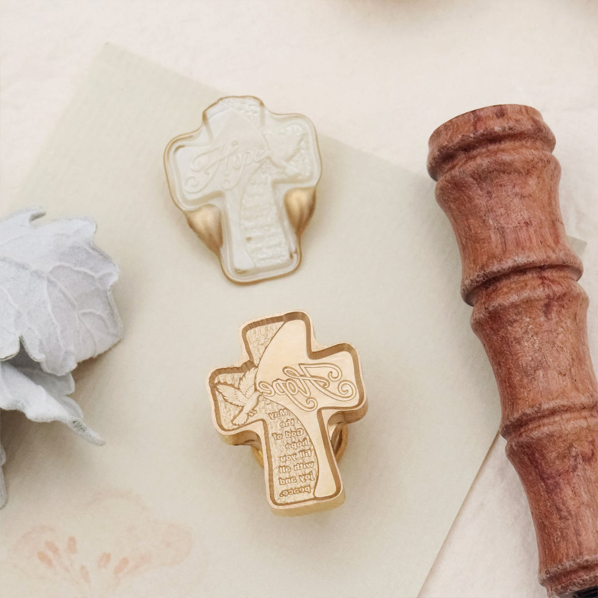 Stamprints 3D Relief Kreuz Wachssiegel Stempel 2