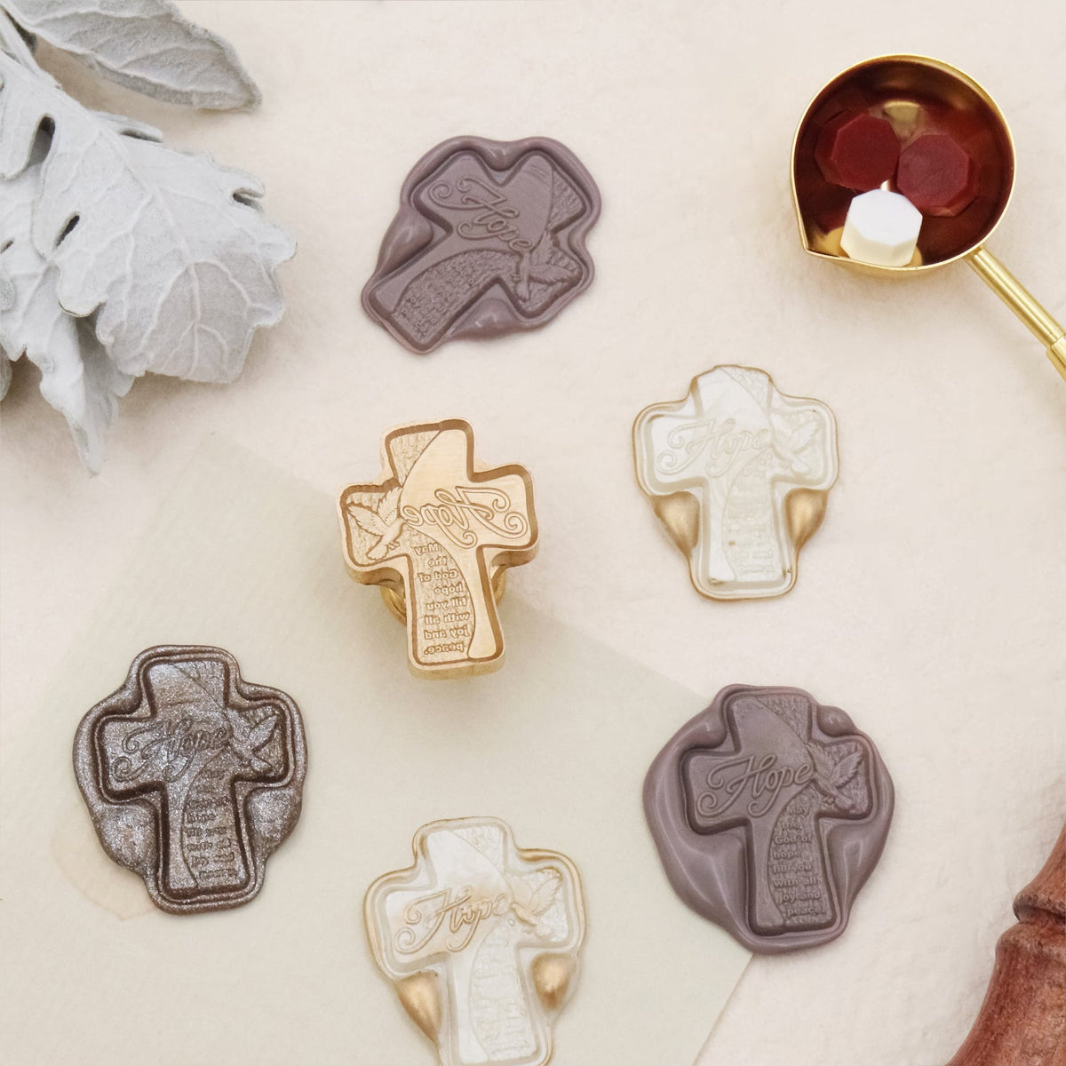 Stamprints 3D Relief Kreuz Wachssiegel Stempel 1