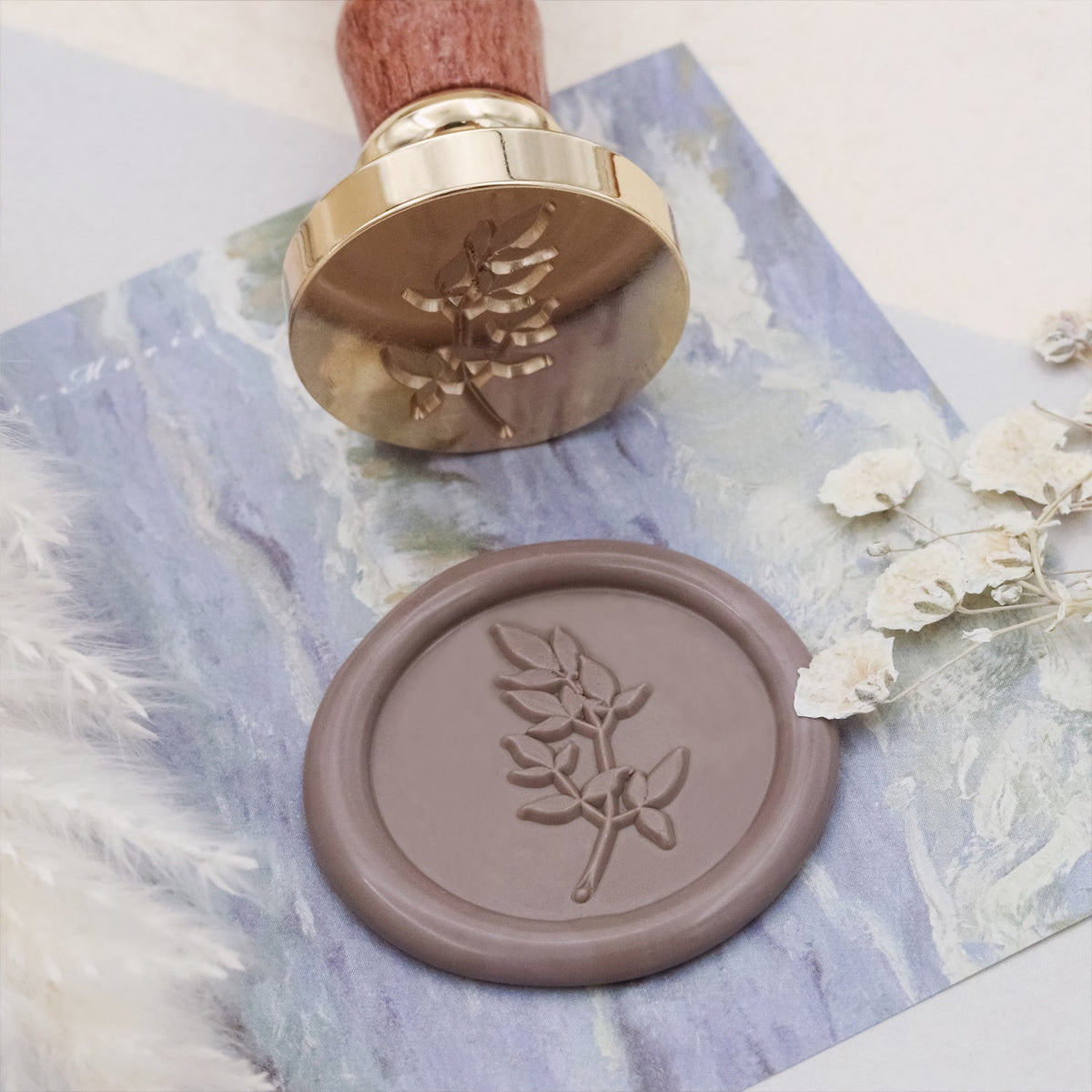 Stamprints Blumen Kräuter Siegelwachs Siegelstempel 1