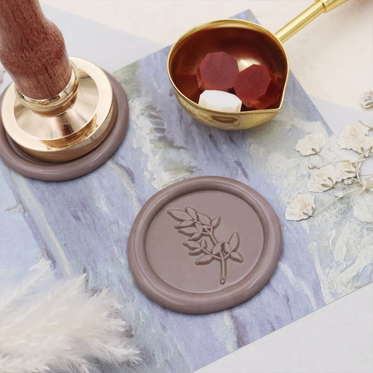 Stamprints Blumen Kräuter Siegelwachs Siegelstempel 4