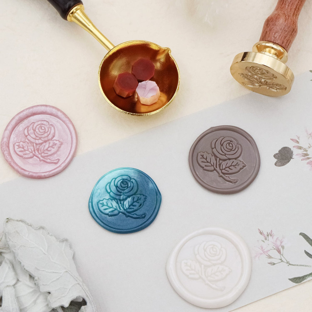 Stamprints Rose Wachssiegel Stempel 3