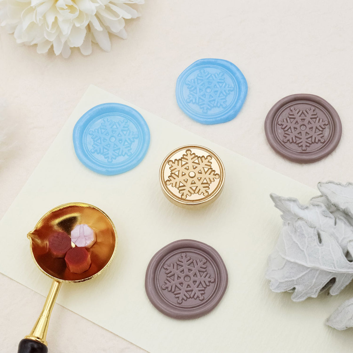 Stamprints Schneeflocken Wachssiegel Stempel 2